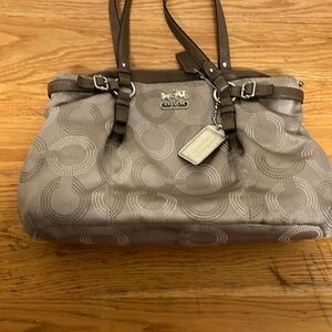 Coach Gray Signature Tote Bag